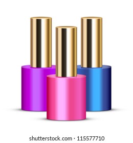 Vector illustration of nail polishes