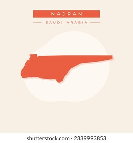 Vector illustration vector of Najran map Saudi arabia