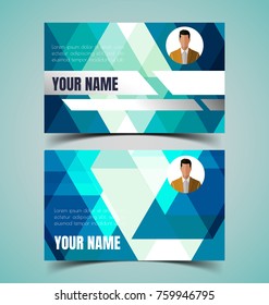vector illustration of name card template.