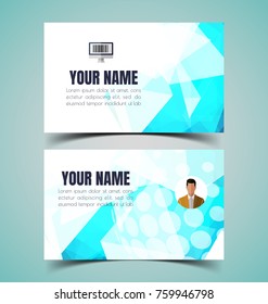 vector illustration of name card template.