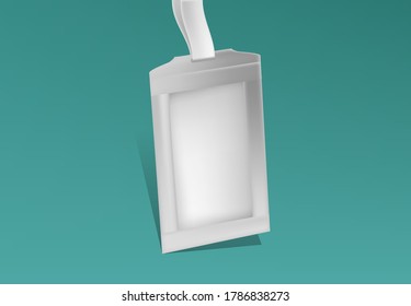 ilustración vectorial - Modelación de etiqueta de nombre colgando con cadena , simulación de concepto de negocio de plantilla , ruta de recorte de publicidad de signo de diseño corporativo