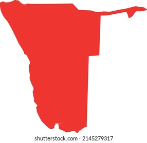 Vector illustration of Namibia map