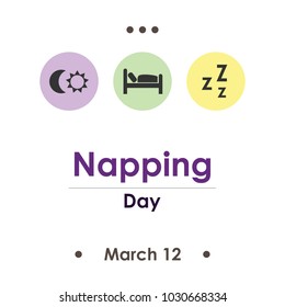 vector illustration for napping day in March