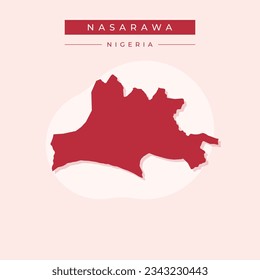 Vector illustration vector of Nasarawa map Nigeria