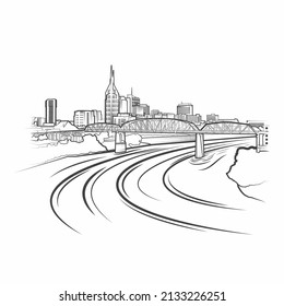 Vector Illustration of Nashville, Tennessee