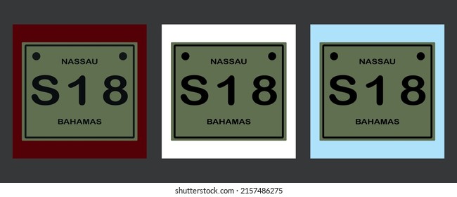 A vector illustration of Nassau on a t-shirt, vector, t-shirt design.