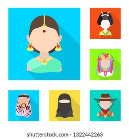 Vector illustration of nation and race  sign. Collection of nation and user stock vector illustration.