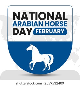 vector illustration for NATIONAL ARABIAN HORSE DAY social media post background