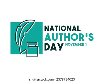 Vector Illustration of National Author's Day. November 1. Eps 10.