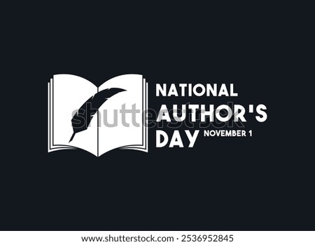 Vector Illustration of National Author's Day. November 1. Flat design vector. Eps 10.