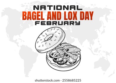 vector illustration for NATIONAL BAGEL AND LOX DAY background