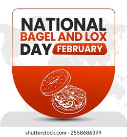 vector illustration for NATIONAL BAGEL AND LOX DAY social media post background