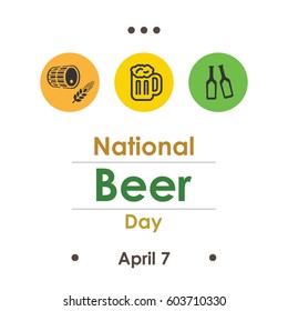 vector illustration for National Beer Day in April