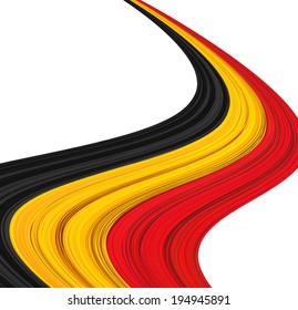 Vector illustration of national Belgian flag. 