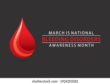 Vector Illustration National Bleeding Disorders Awareness Stock Vector ...