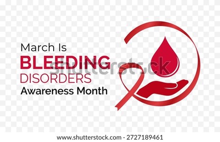 Vector illustration of National Bleeding Disorders Awareness Month background template. Design for banner, cards, prints, social media, poster, flyer and background design template.