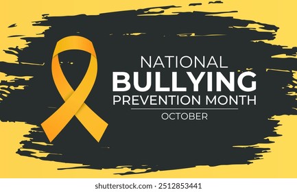 Ilustração vetorial do modelo de design do Mês Nacional de Prevenção do Bullying para o conceito de conscientização social. National Stop Bullying Day design vetorial Cartaz de banner, folheto e design de fundo.