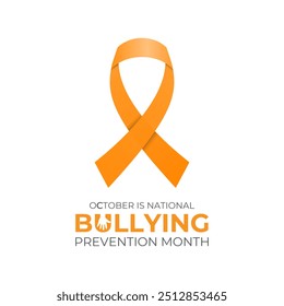 Ilustração vetorial do modelo de design do Mês Nacional de Prevenção do Bullying para o conceito de conscientização social. National Stop Bullying Day design vetorial Cartaz de banner, folheto e design de fundo.