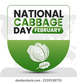 vector illustration for NATIONAL CABBAGE DAY social media post background