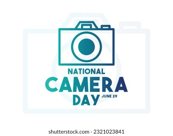 Vector Illustration of National Camera Day. June 29. Gradient. White background. Eps 10.