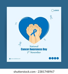 Vector illustration for National Cancer Awareness Day 7 November