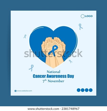 Vector illustration for National Cancer Awareness Day 7 November