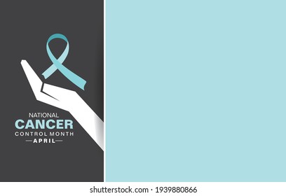 Vector Illustration of National Cancer Control Month observed in April every year
