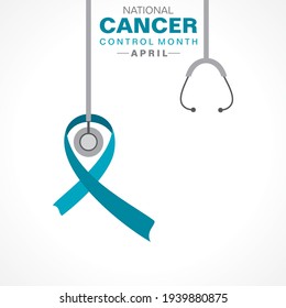 Vector Illustration of National Cancer Control Month observed in April every year

