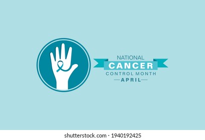 Vector Illustration of National Cancer Control Month observed in April every year
