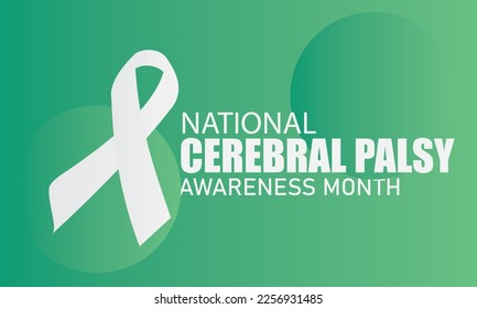 Vector Illustration of National Cerebral Palsy Awareness Month. Simple and Elegant Design