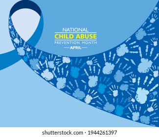 Vector illustration of National Child Abuse Prevention Month observed in April.
