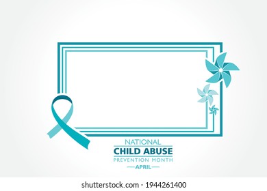 Vector illustration of National Child Abuse Prevention Month observed in April.

