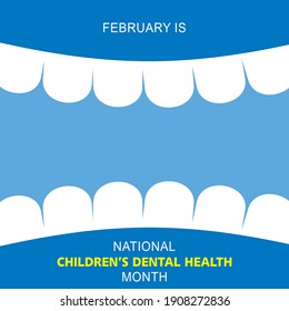 Vector illustration of National Children's Dental Health observed in month of February.
