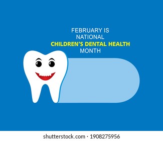 Vector illustration of National Children's Dental Health observed in month of February.
