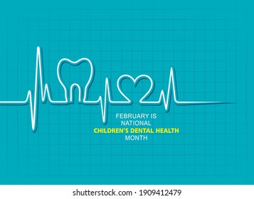 Vector illustration of National Children's Dental Health observed in month of February.
