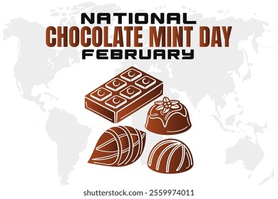 vector illustration for NATIONAL CHOCOLATE MINT DAY background