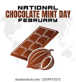 vector illustration for NATIONAL CHOCOLATE MINT DAY social media post background