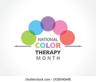 Vector illustration of National Color Therapy Month observed in March, to celebrate the healing power of Color. 
