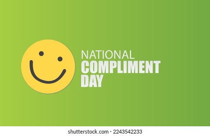 Vector Illustration of National Compliment Day. Simple and Elegant Design