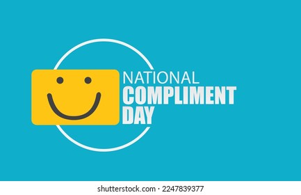 Vector Illustration of National Compliment Day. Simple and Elegant Design