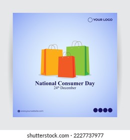 Ilustración vectorial del Día Nacional del Consumidor