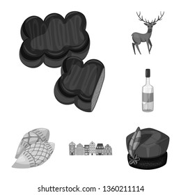 Vector illustration of national and culture icon. Collection of national and tour vector icon for stock.