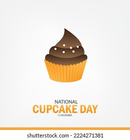 Vector Illustration of National Cupcake Day. Simple and Elegant Design