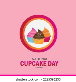 Vector Illustration of National Cupcake Day. Simple and Elegant Design