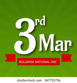 Vector illustration of National Day of Bulgaria 3 March Celebration background.