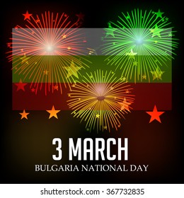 Vector illustration of National Day of Bulgaria 3 March Celebration background.