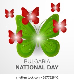 Vector illustration of National Day of Bulgaria 3 March Celebration background.