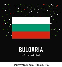 Vector illustration of National Day of Bulgaria 3 March Celebration background.