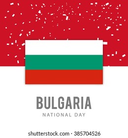 Vector illustration of National Day of Bulgaria 3 March Celebration background.