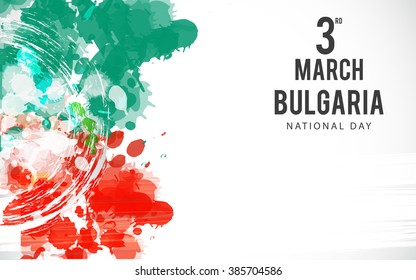Vector illustration of National Day of Bulgaria 3 March Celebration background.